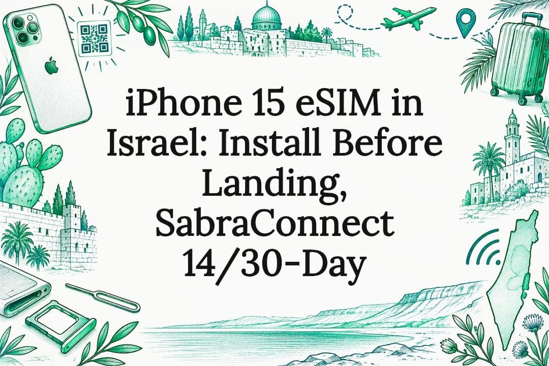 iPhone 15 eSIM in Israel: Install Before Landing, SabraConnect 14/30‑Day