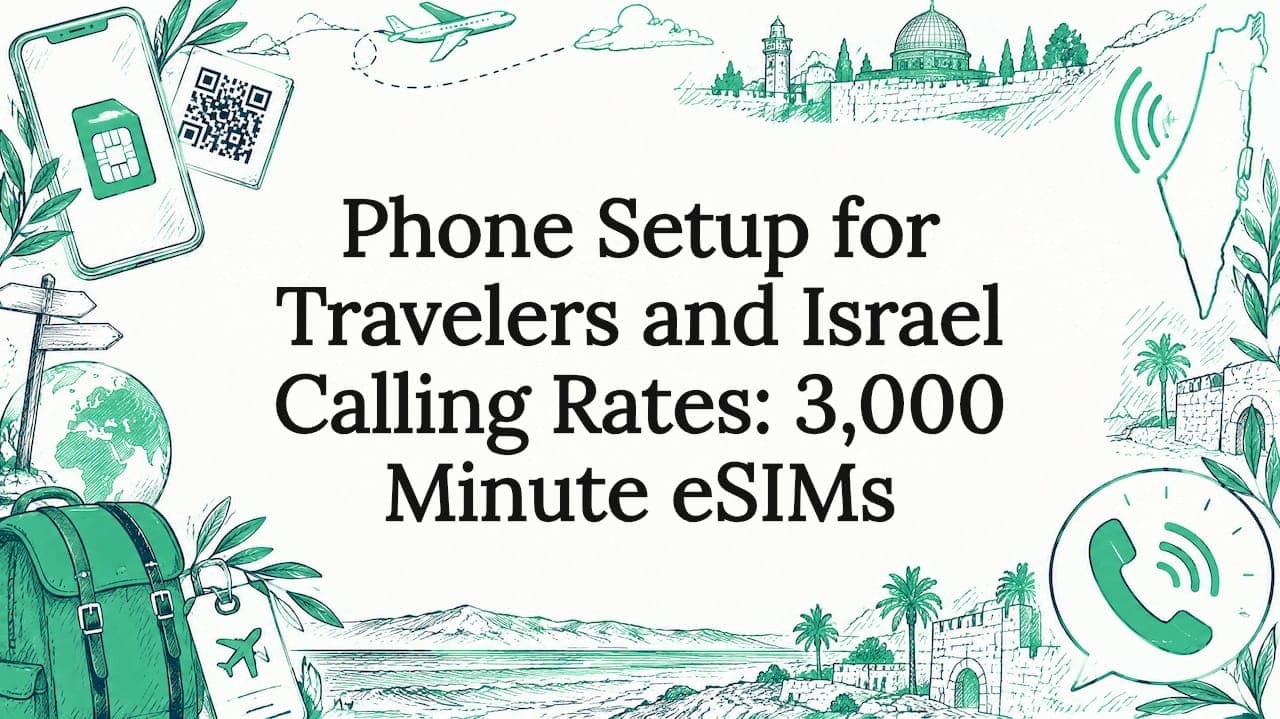 Phone Setup for Travelers and Israel Calling Rates: 3,000 Minute eSIMs
