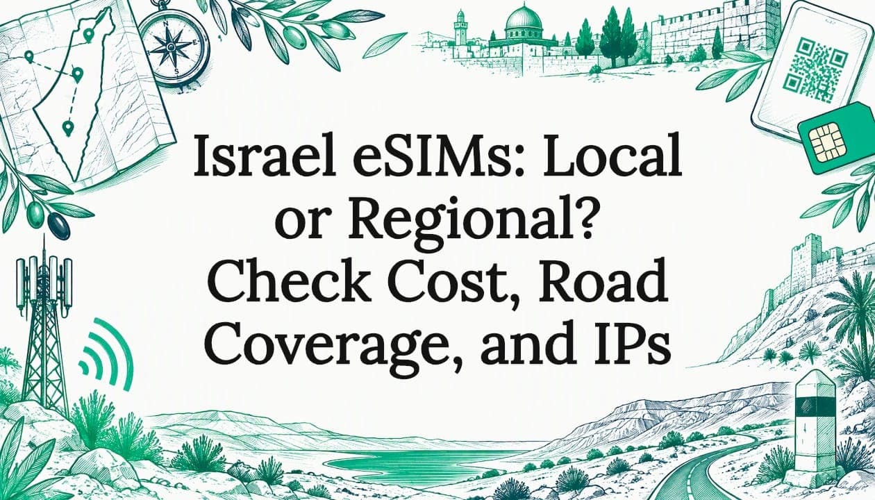 Israel eSIMs: Local or Regional? Check Cost, Road Coverage, and IPs